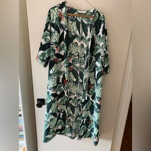 Rachel Zoe Green Leaf Pattern Kimono